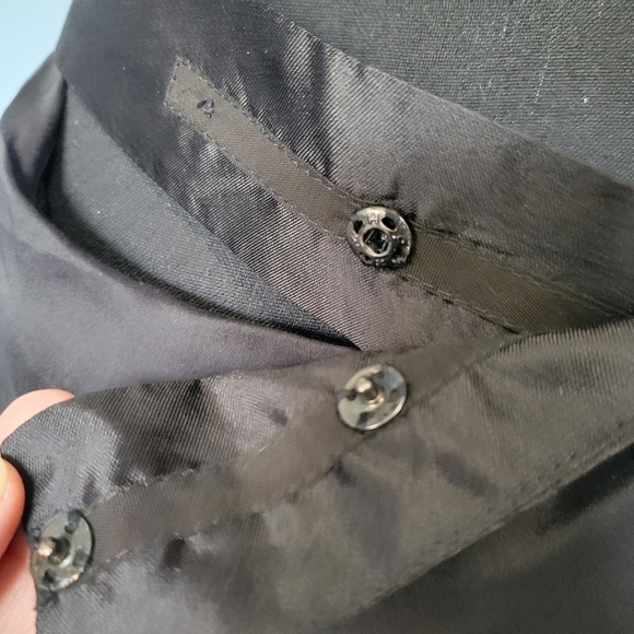 Osklen Mini Silk Bubble Hem Strap Black Dress M - Picture 10 of 11